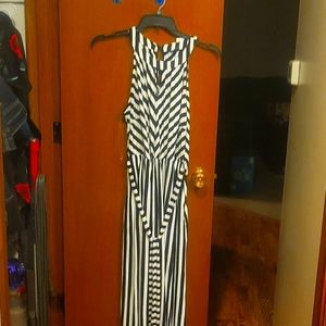 Lane Bryant sleeveless striped maxi dress